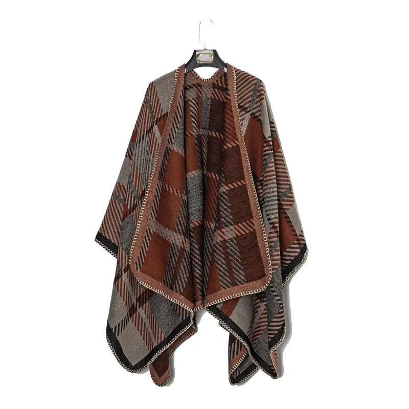 Poncho-châle d'hiver pour hommes