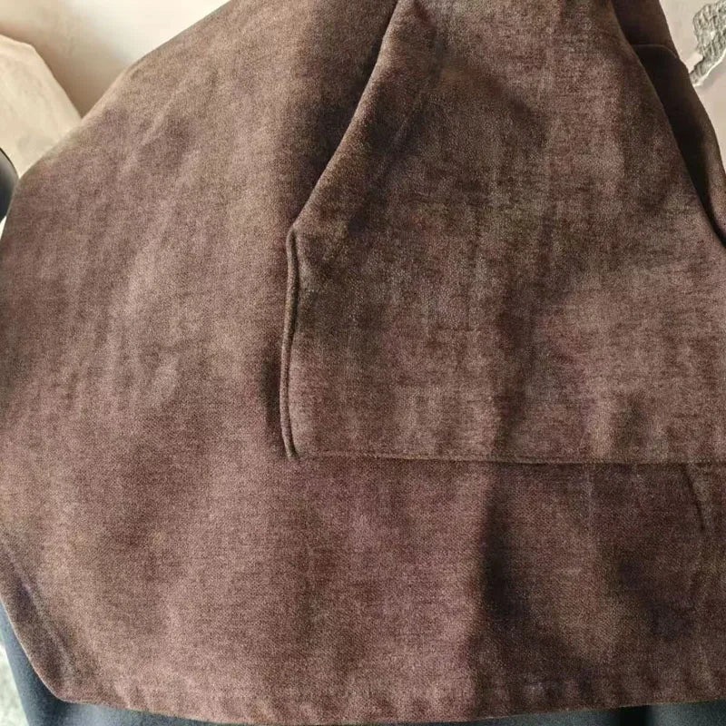 Poncho-pull avec poche centrale pour hommes