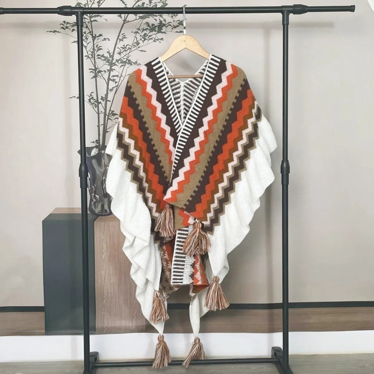 Poncho pour femme bohème old style