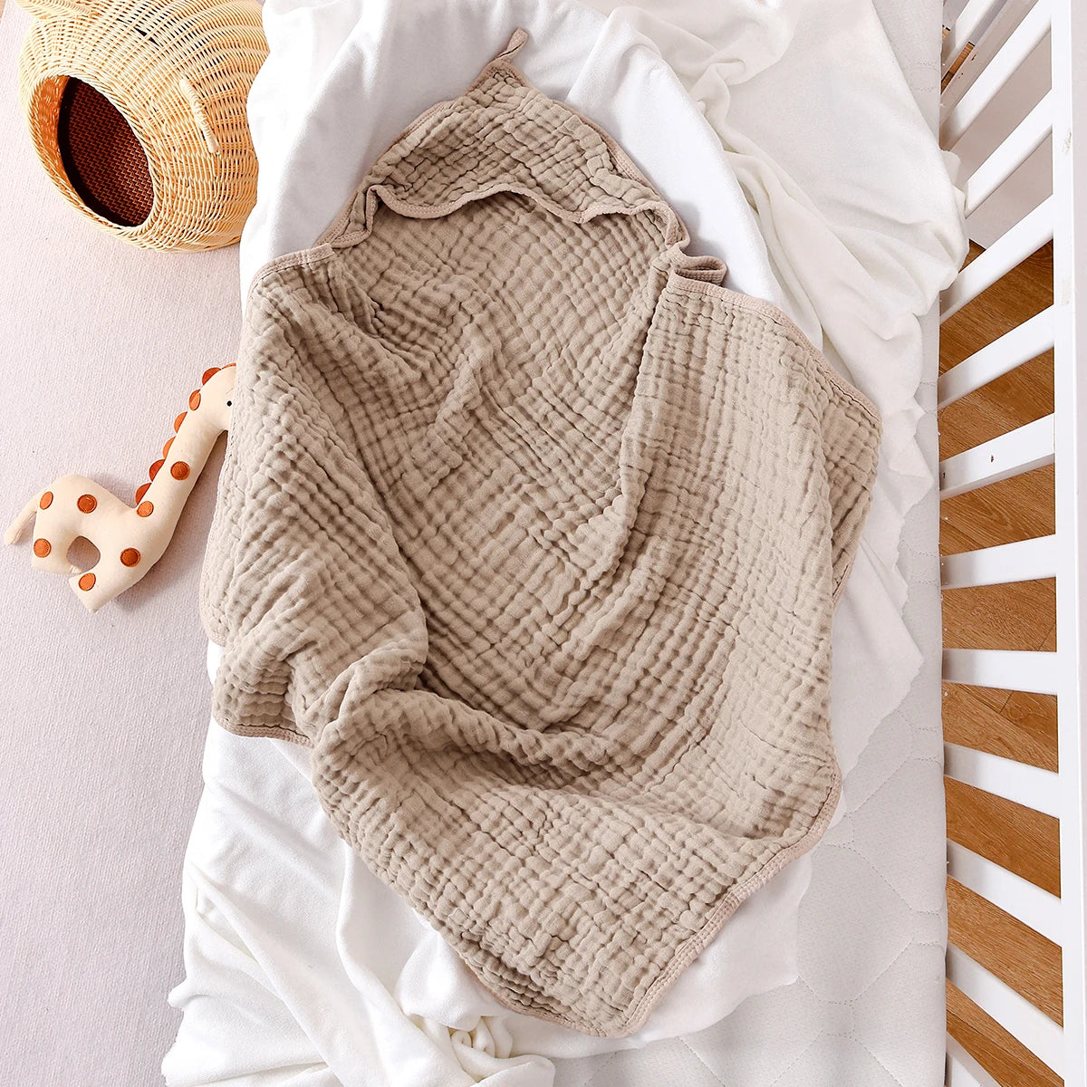 Poncho serviette de piscine en coton pour bébé