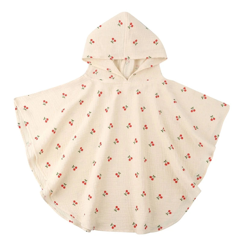 Poncho super absorbant de bain en coton pour bébé à motifs