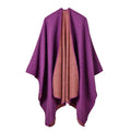 Poncho femme d'hiver uni