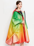 Poncho pluie femme dégradé