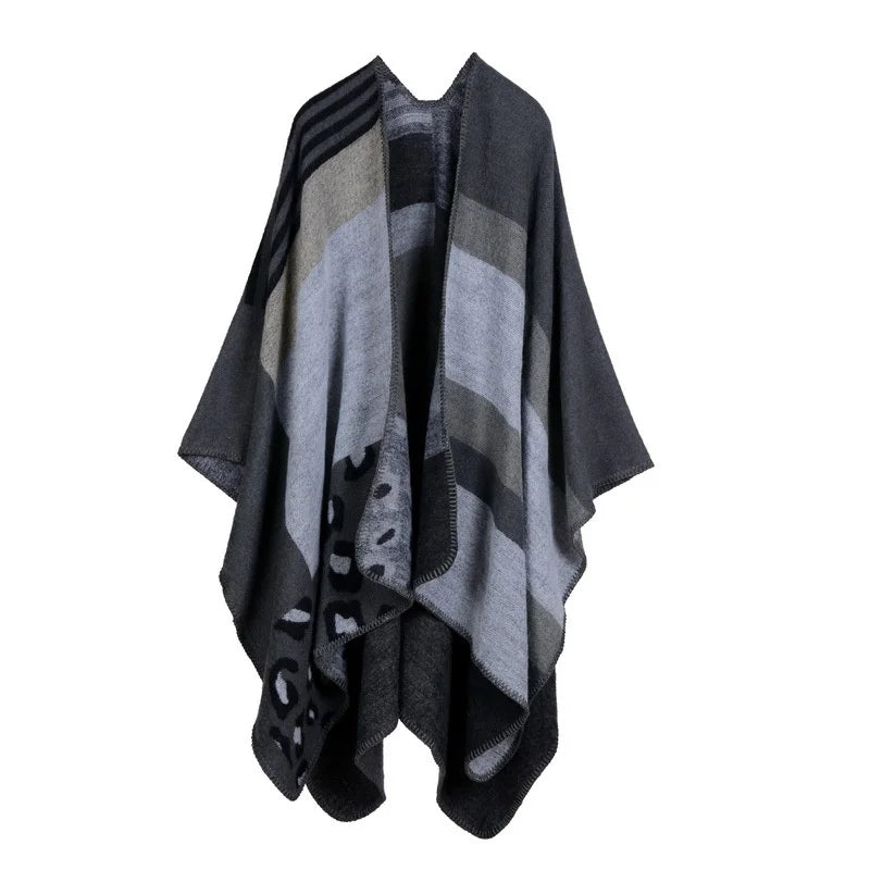 Poncho femme d'hiver animal