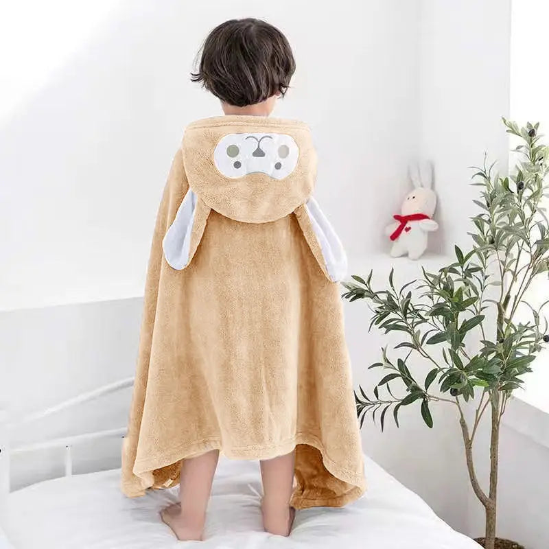 Poncho-serviette de bain pour enfant