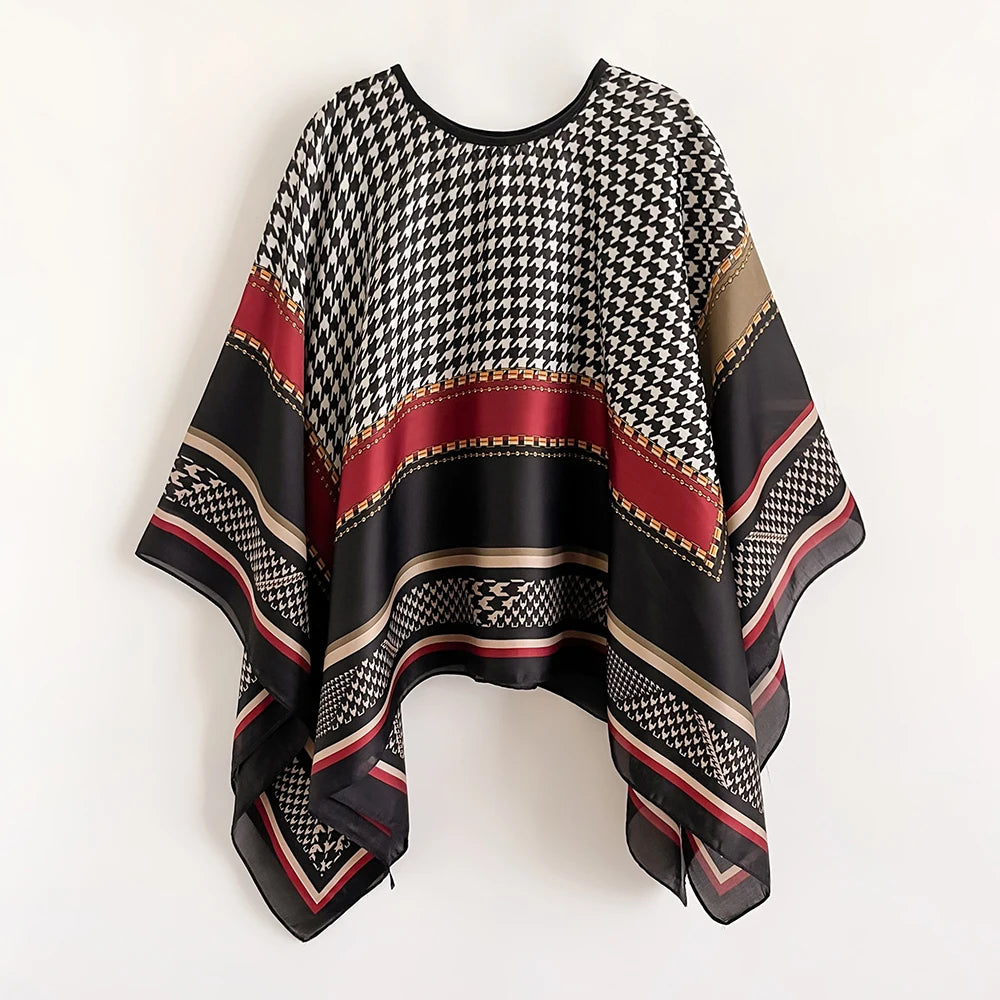 Poncho femme bohème léger
