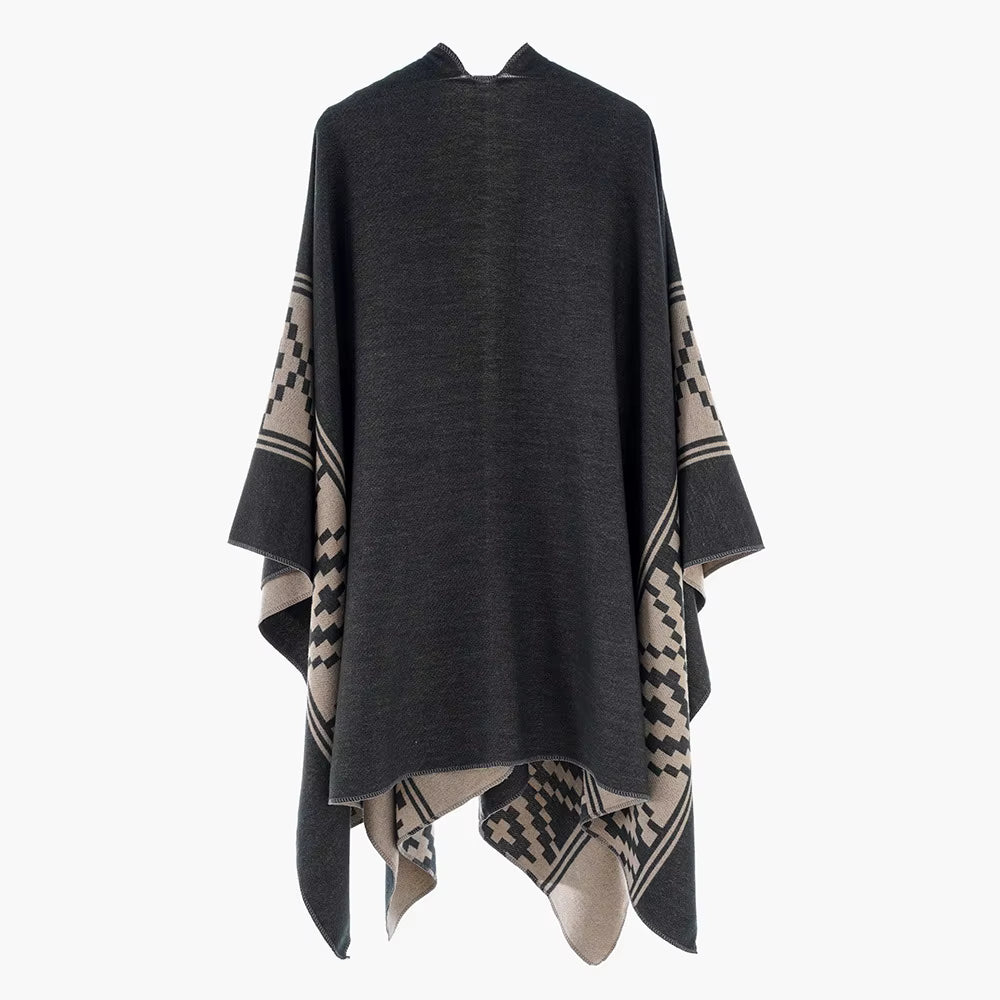 Poncho femme Bohème Long en coton et polyester