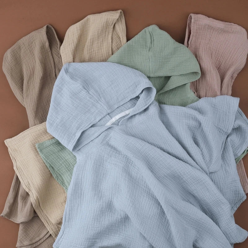 Poncho super absorbant de bain en coton pour bébé