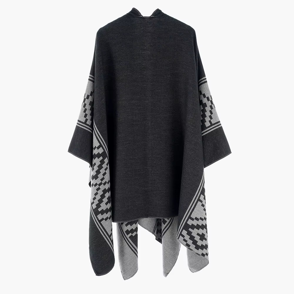 Poncho femme Bohème Long en coton et polyester