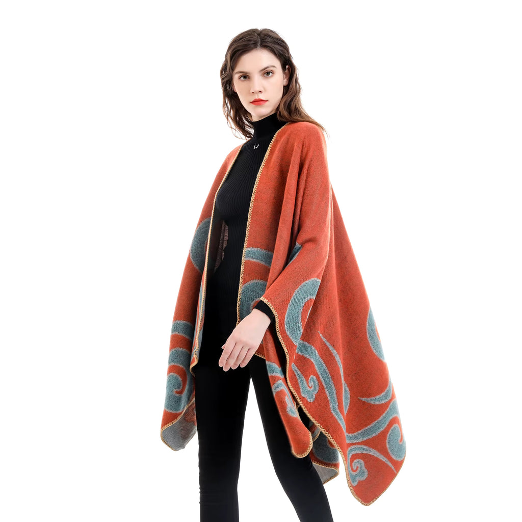 Poncho femme large