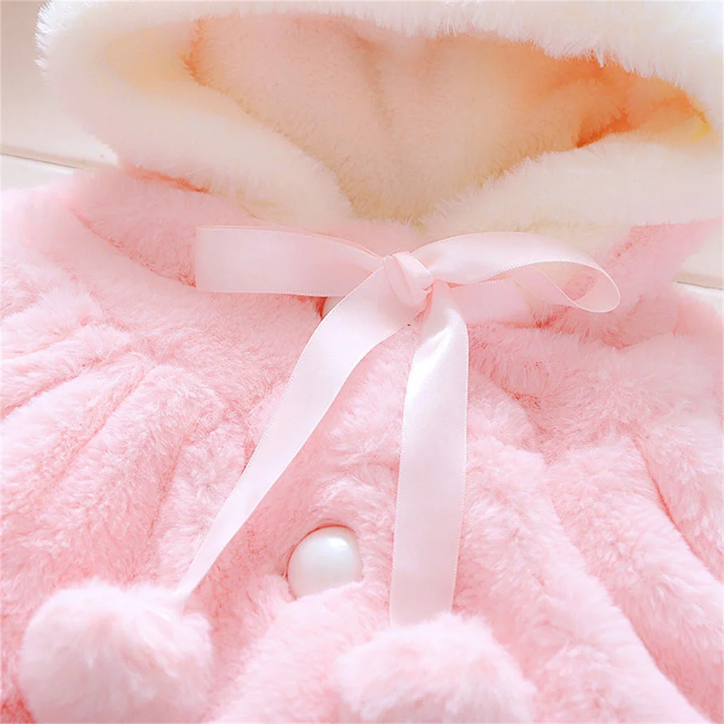 Poncho châle pour bébé en coton et polyester