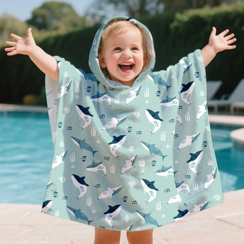 Poncho de bain en microfibre pour enfant