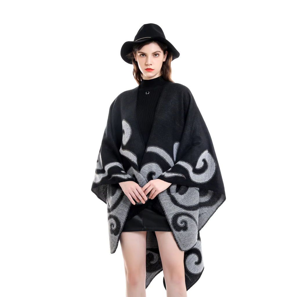 Poncho femme large