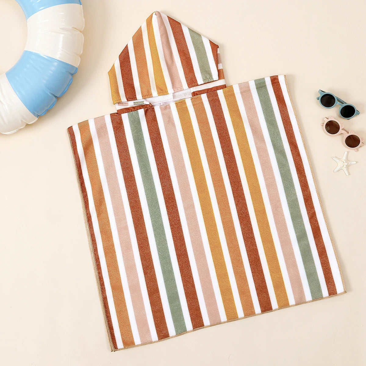 Poncho de bain en microfibre pour enfant