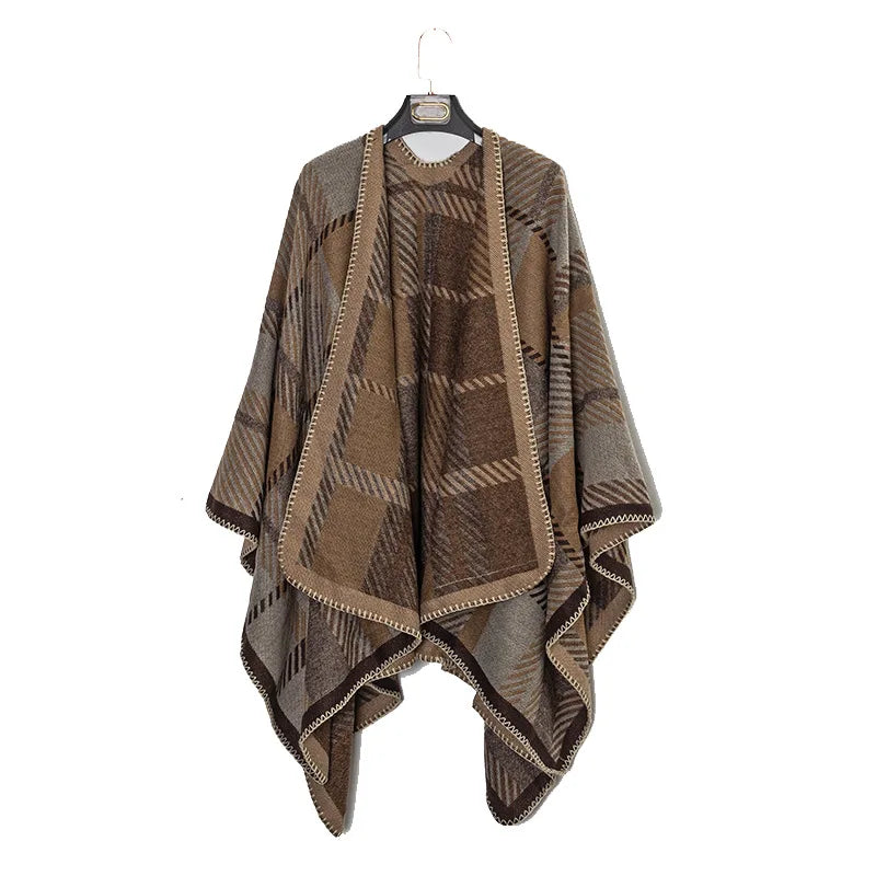 Poncho-châle d'hiver pour hommes