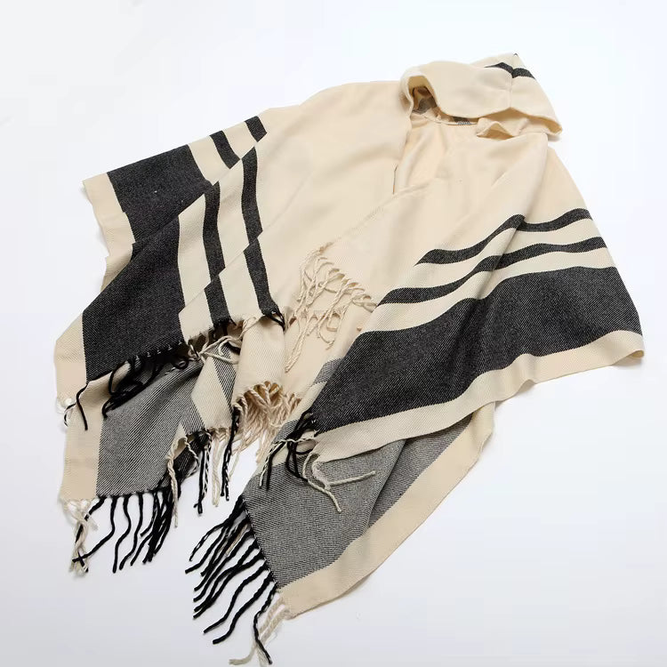 Poncho pour femme avec capuche boho