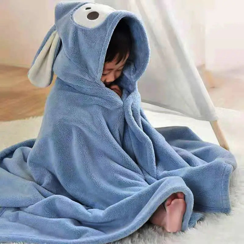 Poncho-serviette de bain pour enfant
