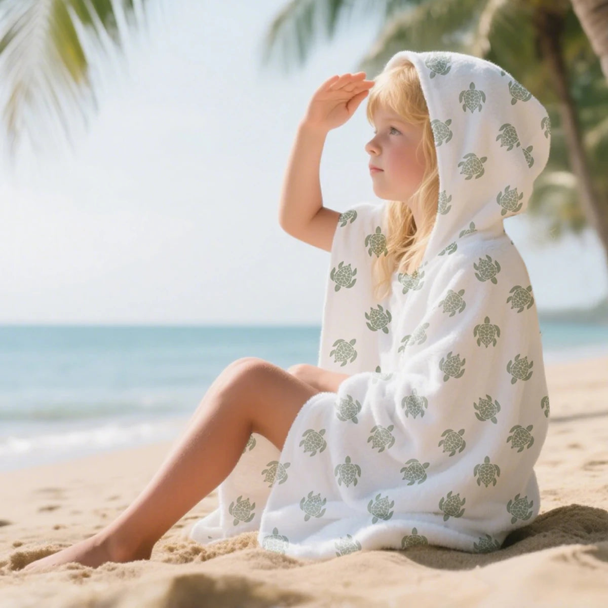 Poncho de plage ultra-absorbant pour enfant