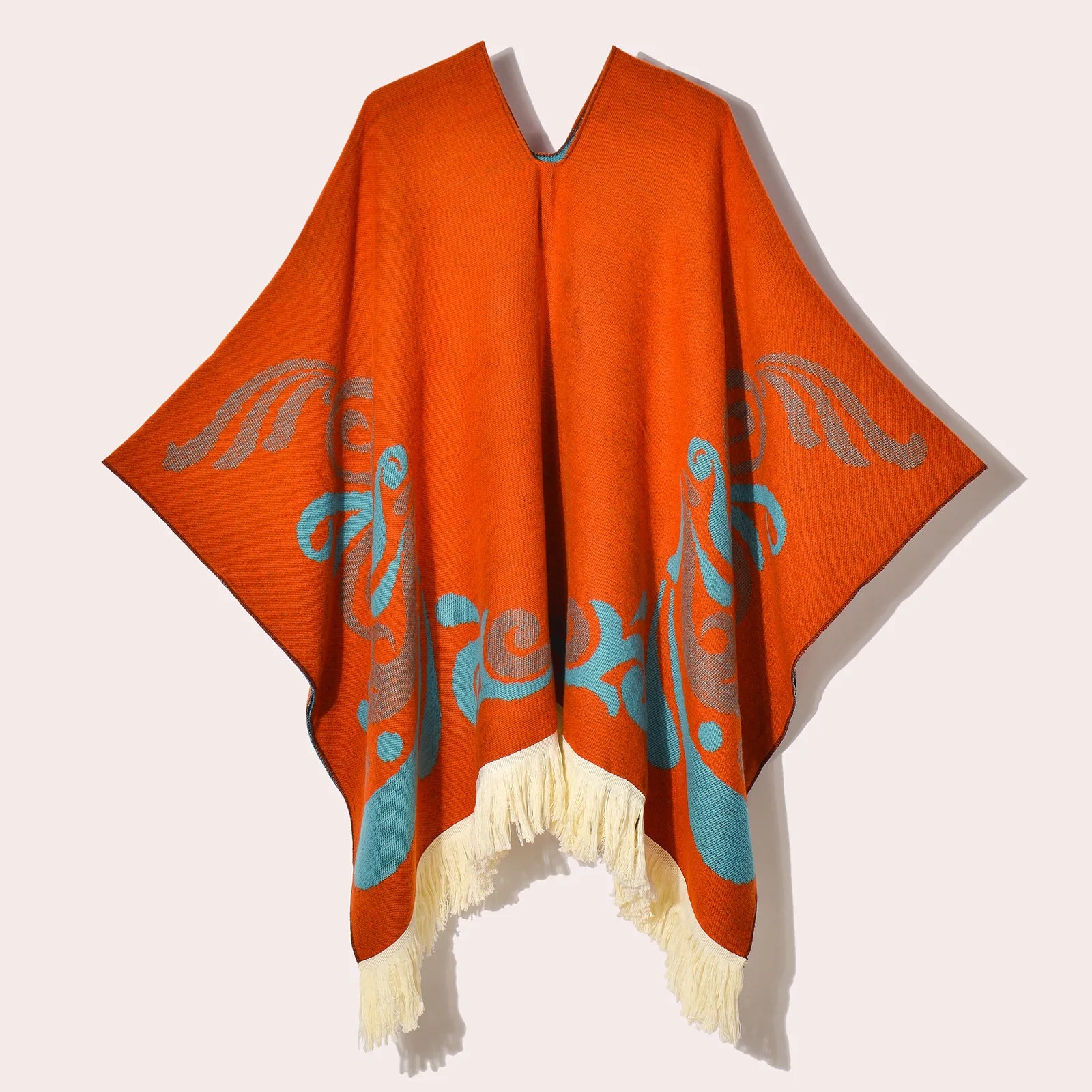 Poncho pour femme chaud style peruvien manta