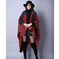 Poncho femme d'hiver multicolore