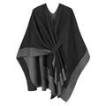 Poncho pour femme style luxueux bi-ton