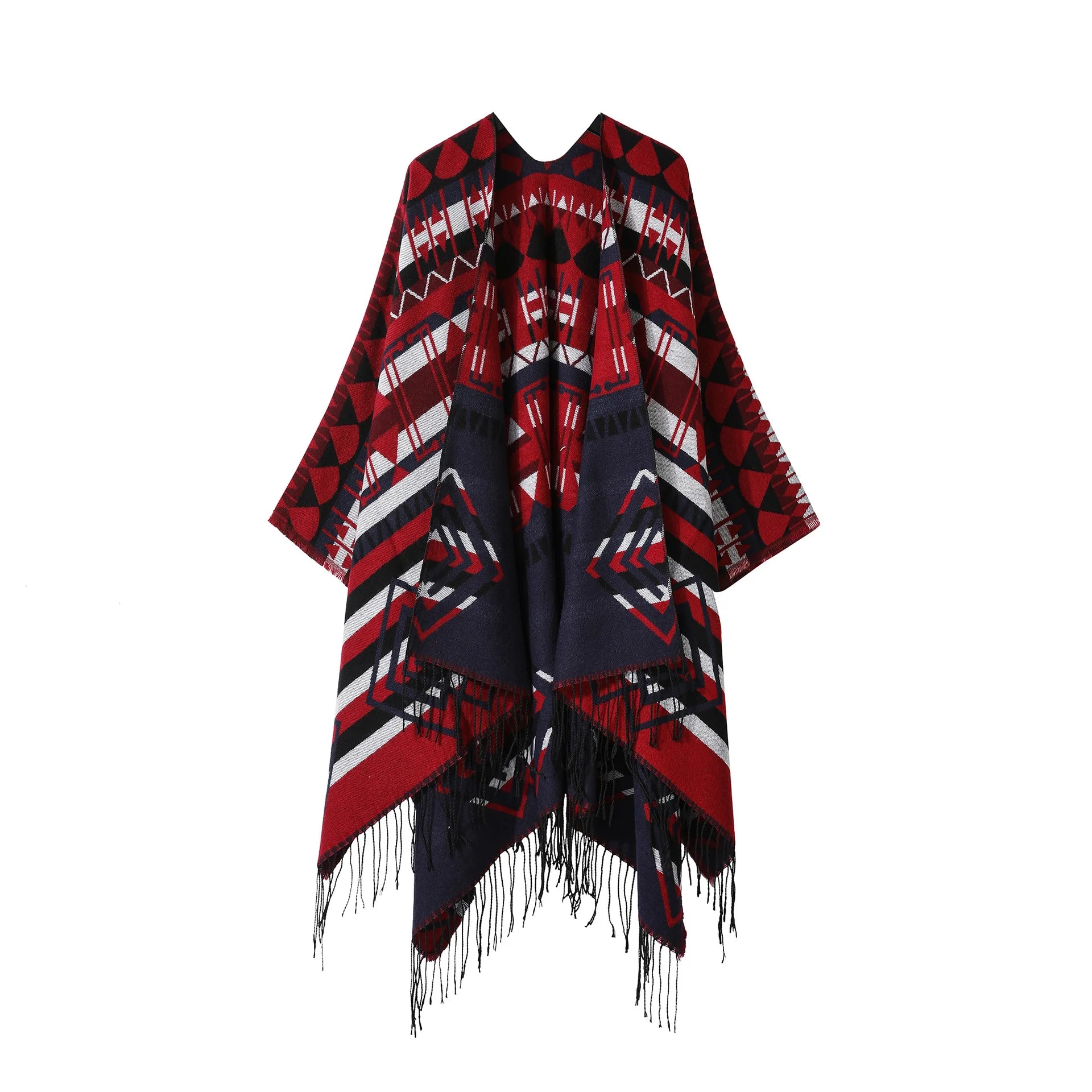 Poncho pour femme vintage style mongol