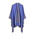 Poncho femme d'hiver bi-ton