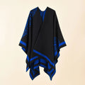 Poncho pour femme d'hiver à motif