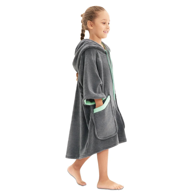 Poncho de bain et plage pour enfant de 2 à 12 ans