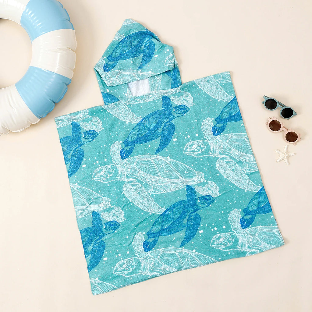 Poncho de bain en microfibre pour enfant