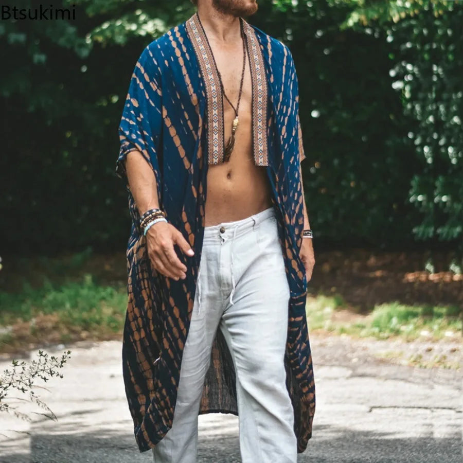 Poncho ouvert boho pour hommes