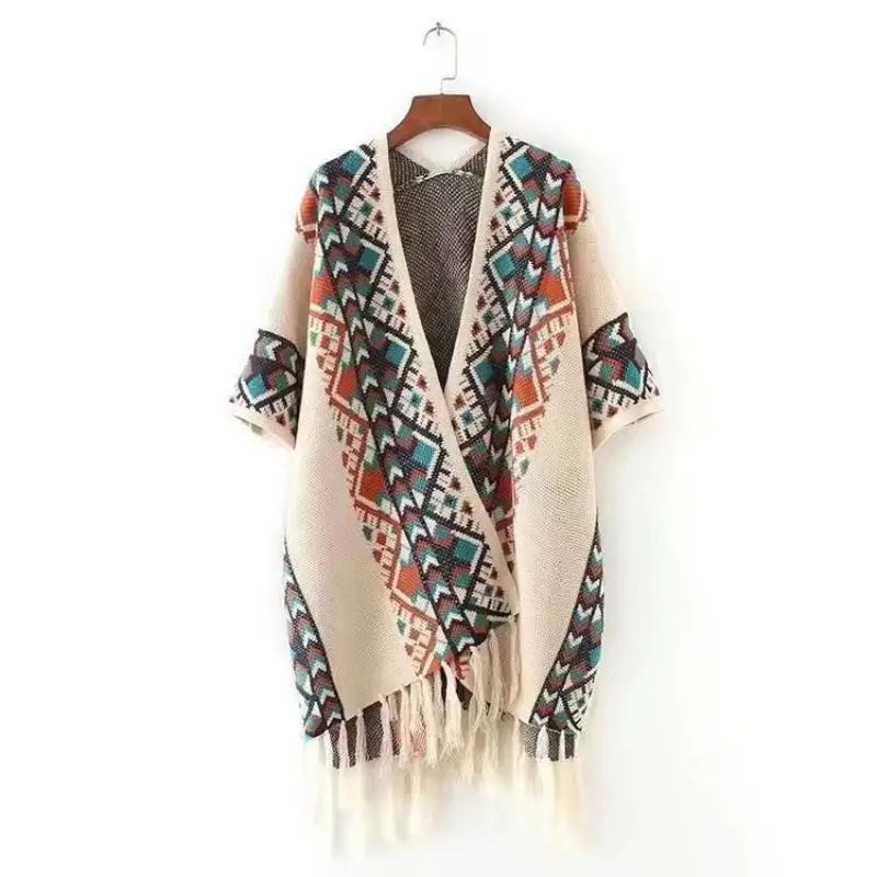 Poncho femme ethno-boho