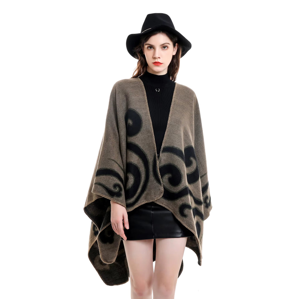 Poncho femme large