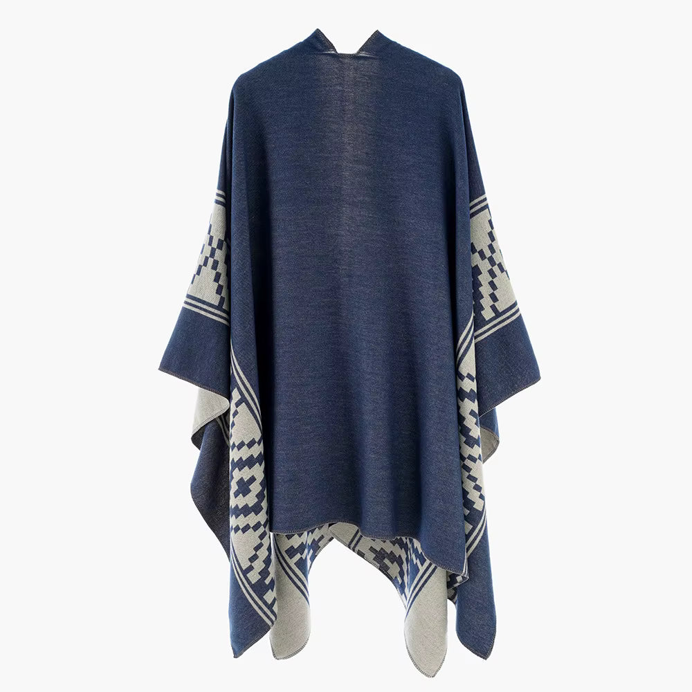 Poncho femme Bohème Long en coton et polyester