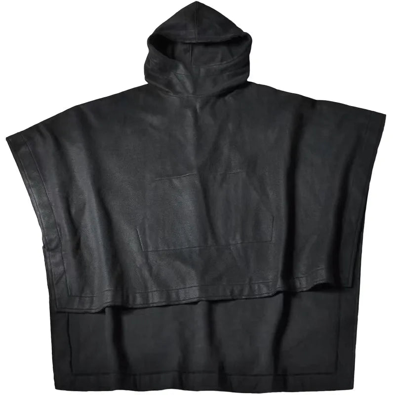 Poncho-pull avec poche centrale pour hommes