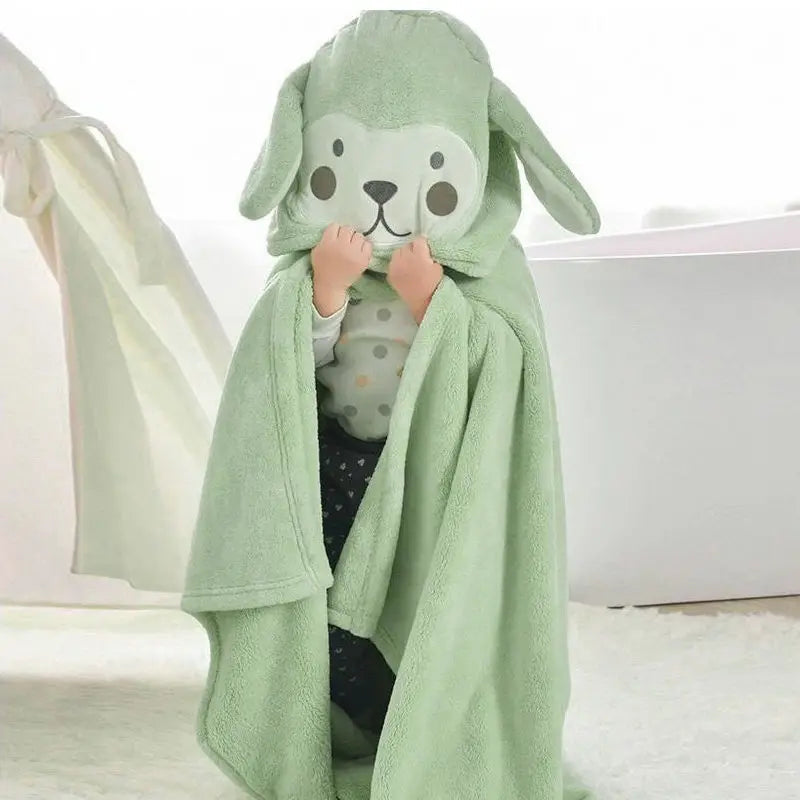 Poncho-serviette de bain pour enfant