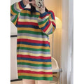 Poncho polaire rayé pour femme