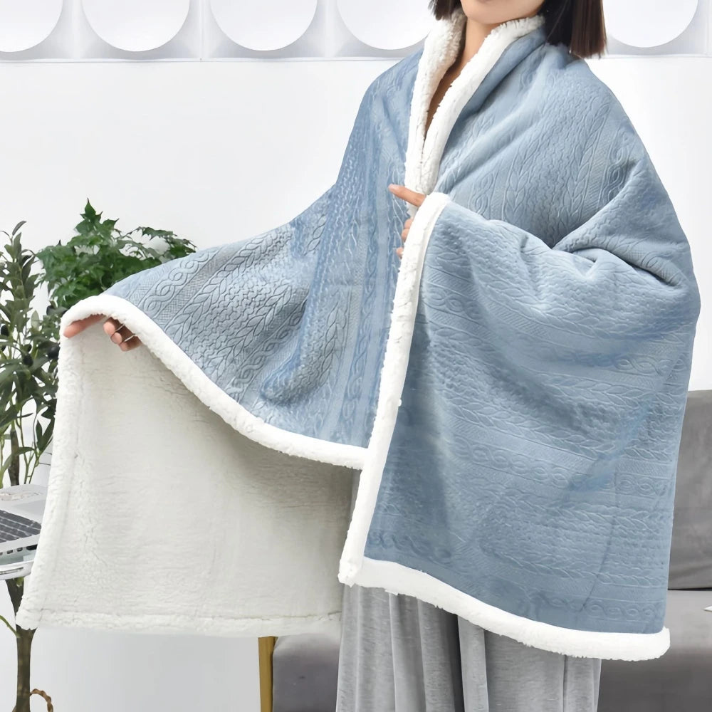 Poncho polaire court pour femme