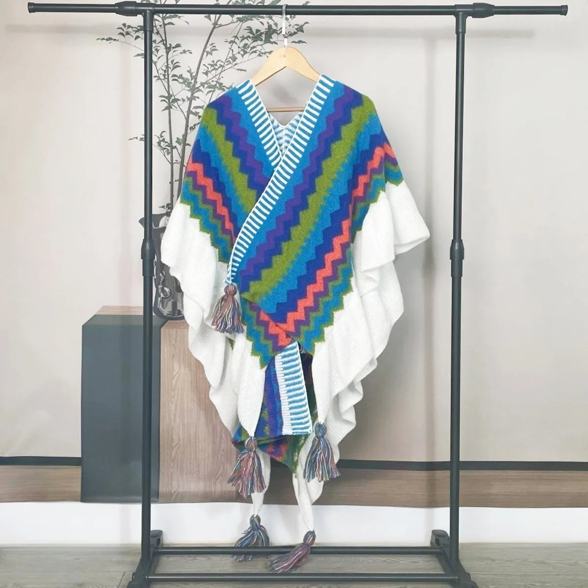 Poncho pour femme bohème old style tradi