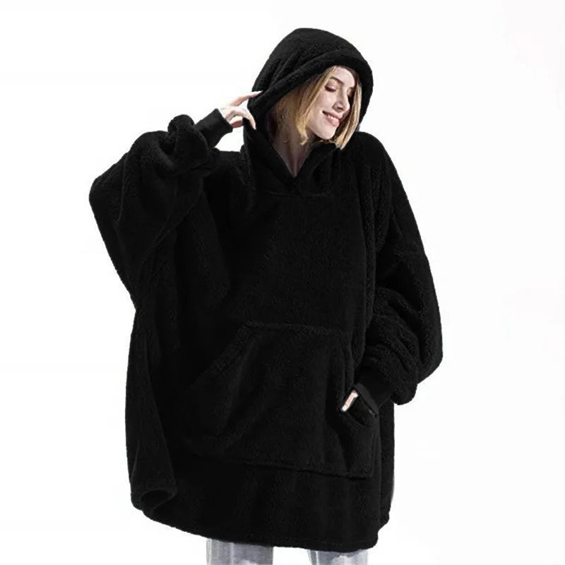 Poncho polaire réversible femme et homme