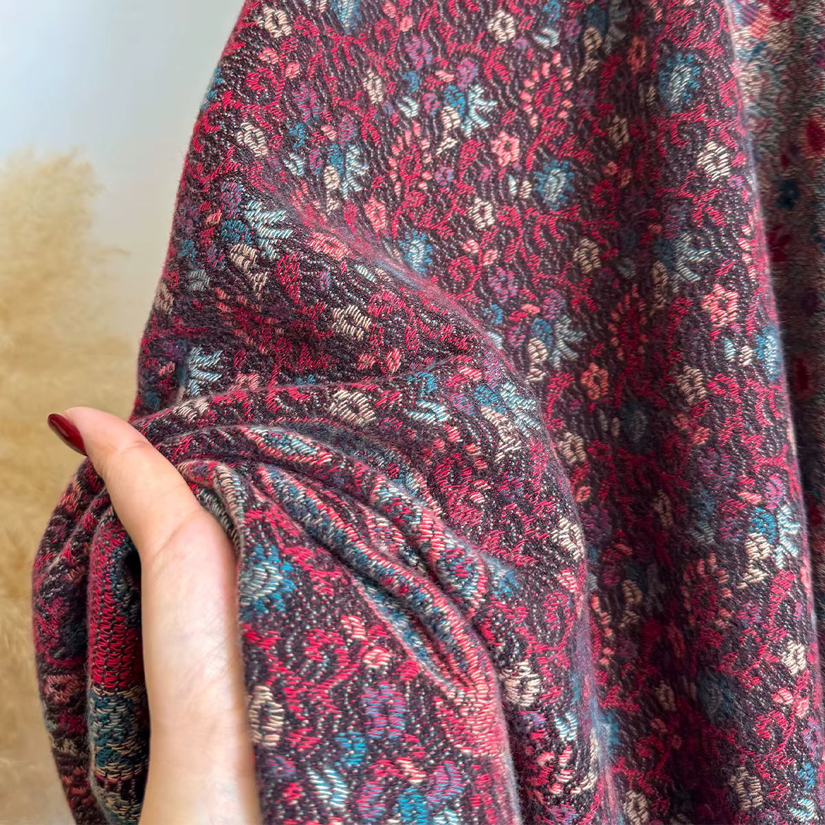 Poncho pour femme d'hiver long boho chic