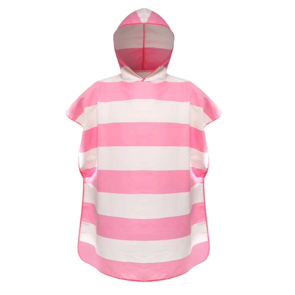 Poncho de surf rayé pour enfant