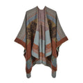 Poncho femme d'hiver à triangles