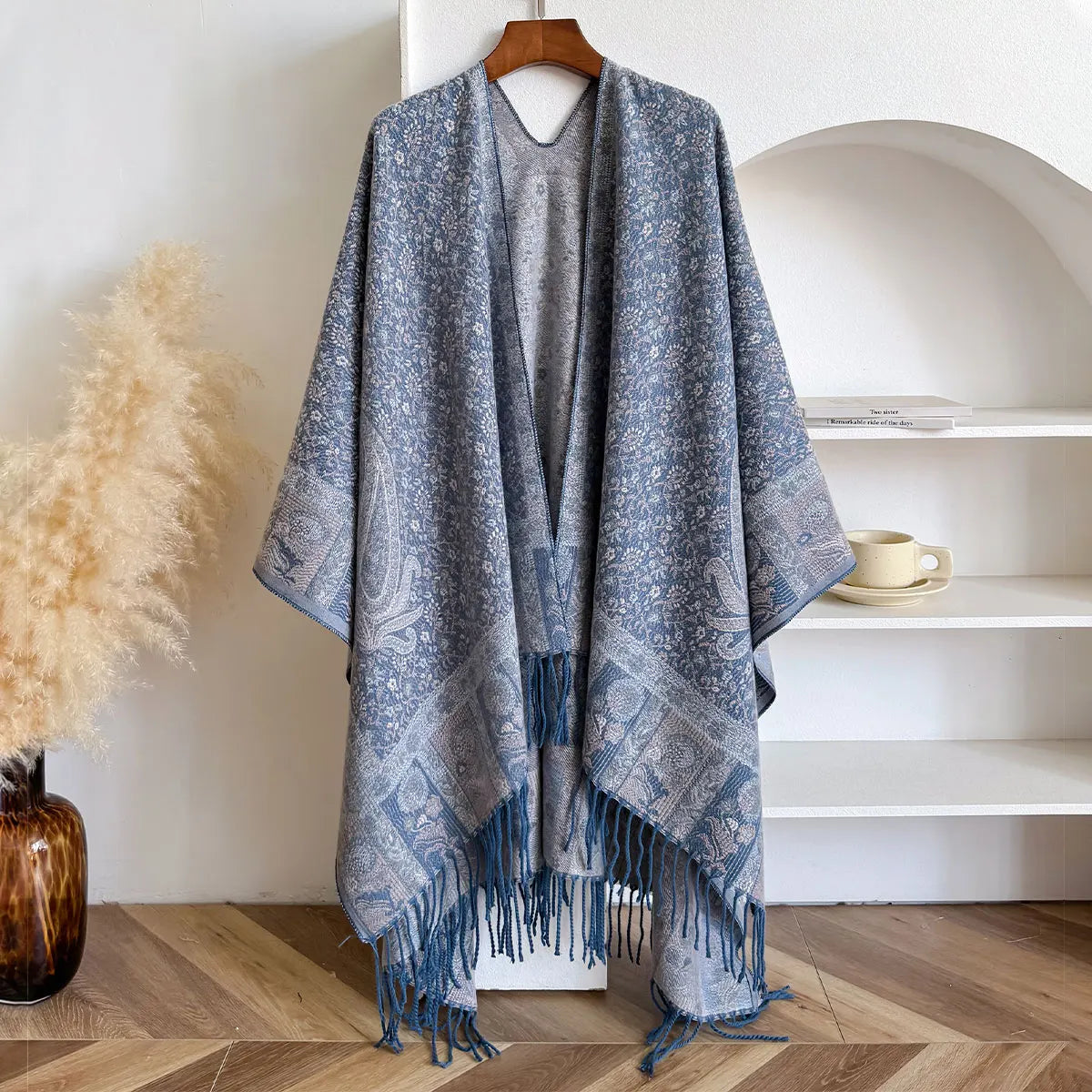 Poncho pour femme d'hiver long boho chic