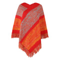 Poncho femme arc-en-ciel boho