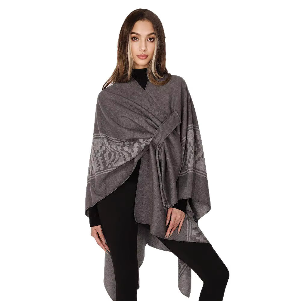 Poncho femme Bohème Long en coton et polyester