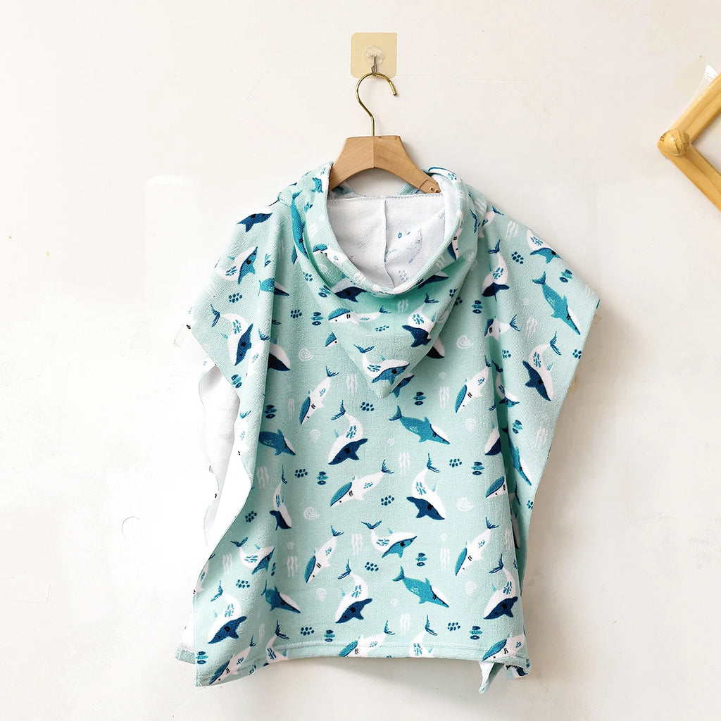 Poncho de bain en microfibre pour enfant