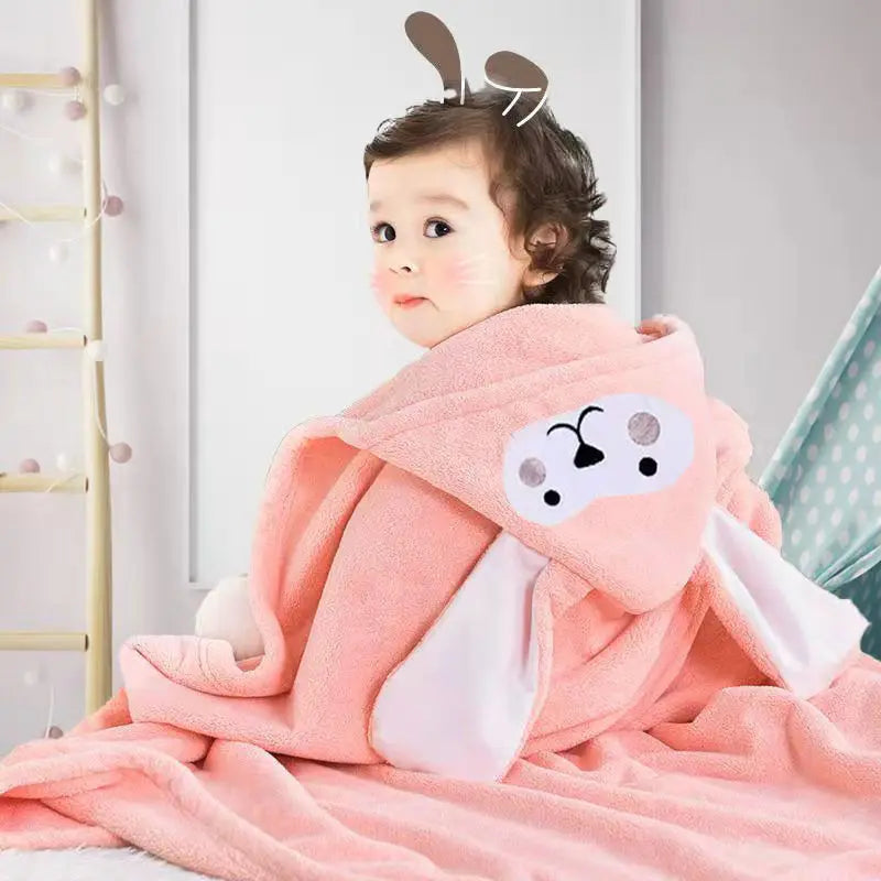 Poncho-serviette de bain pour bébés (70x140cm)