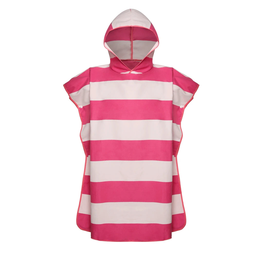 Poncho de surf rayé pour enfant
