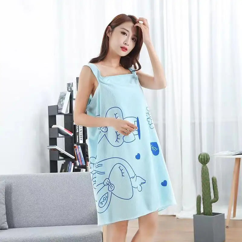 Poncho-serviette de bain pour femme